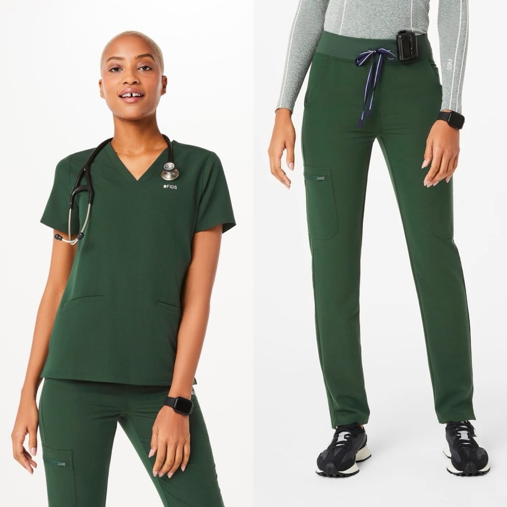 Figs British Racing Green Scrubs Set